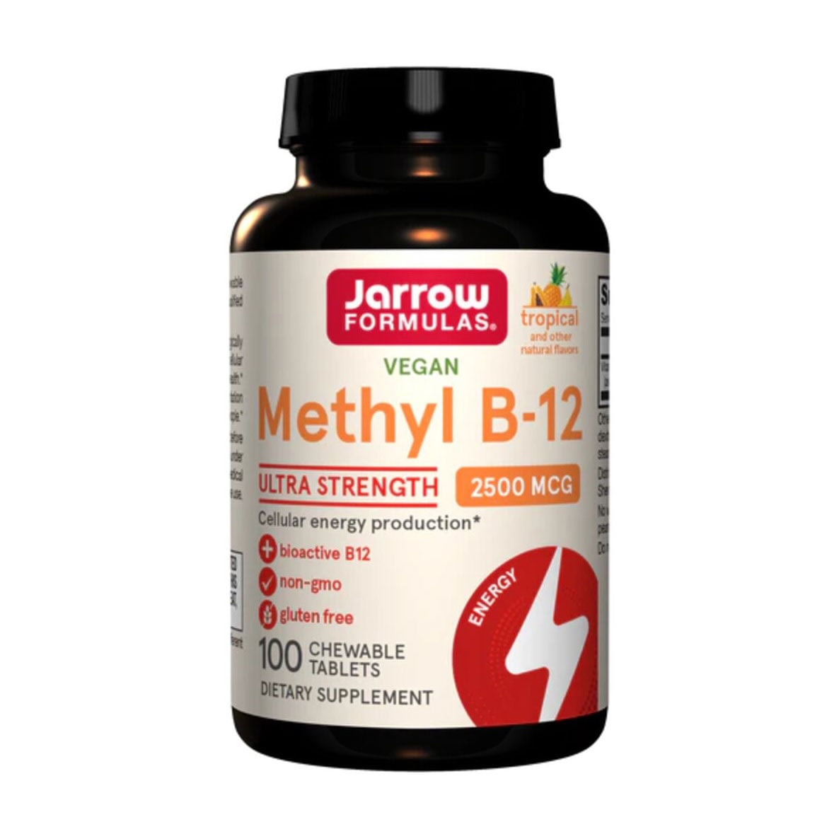 Метил B-12 Jarrow Formulas Methyl B-12, з тропічним смаком, 2500 мкг, 100 таблеток