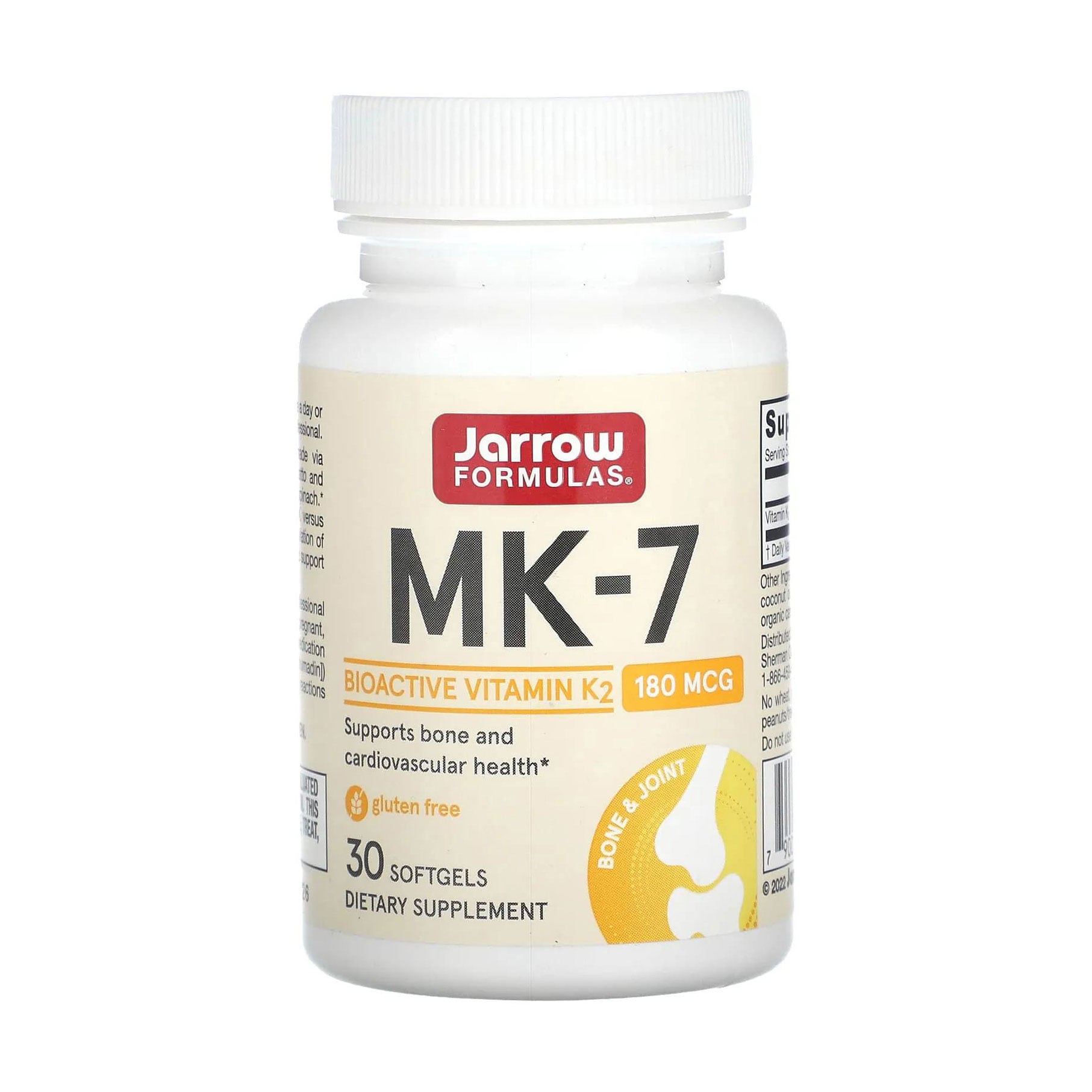 Уцінка! Найактивніша форма вітаміну К2 Jarrow Formulas Vitamin K2 MK-7, 180 мкг, 30 желатинових капсул